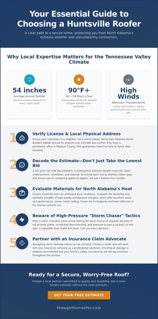 How to Choose Reliable Roofers in Huntsville, AL: A Homeowner’s Guide