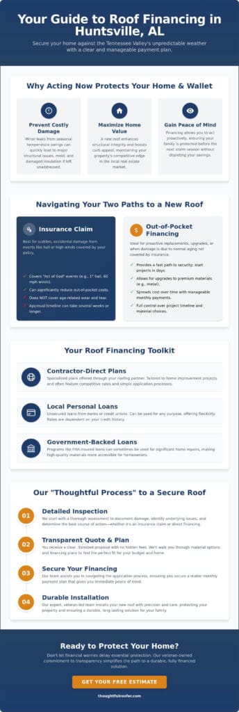 Roof Financing Options in Huntsville, AL: The 2026 Homeowner’s Guide