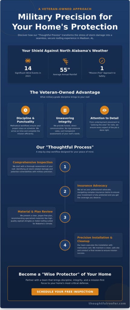 Why Choosing a Veteran-Owned Roofing Company in Madison, AL Protects Your Home and Investment