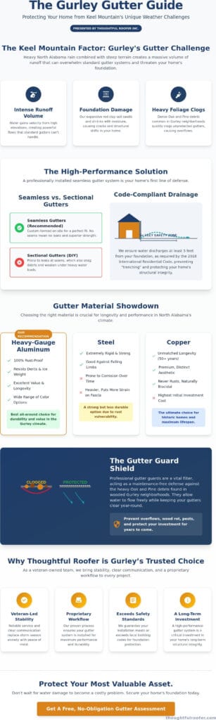 Gutter Installation in Gurley, AL: Protecting Your Home from Keel Mountain Runoff