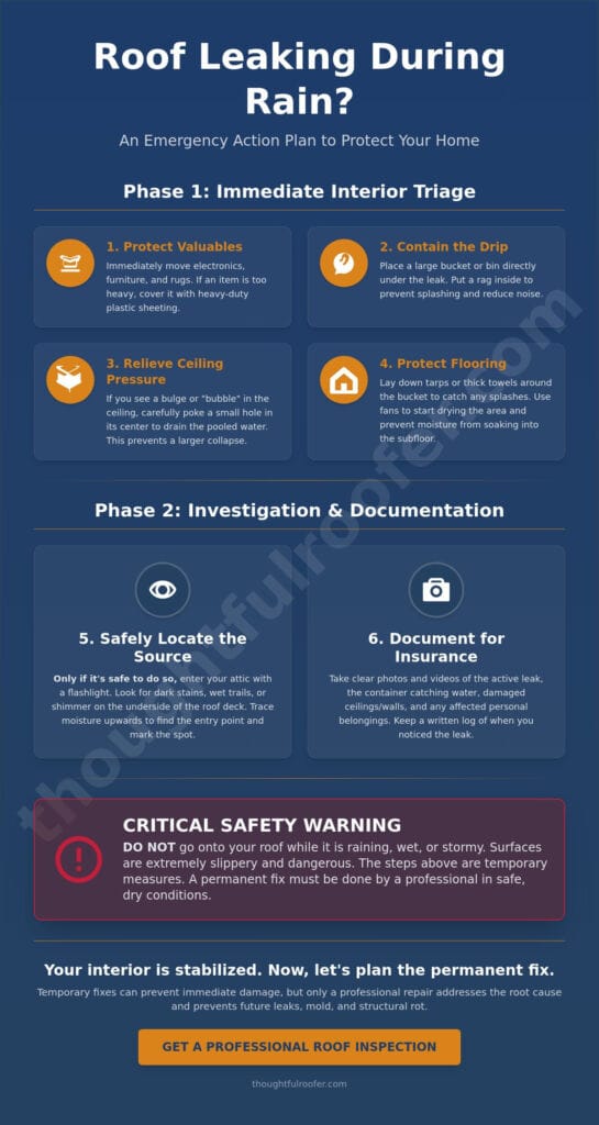 What to Do If Your Roof Is Leaking During Rain: An Emergency Triage Guide