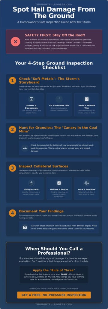 How to Spot Hail Damage on Your Roof From the Ground: A Step-by-Step Guide