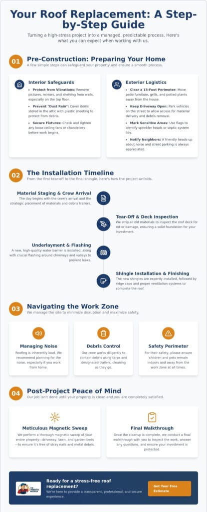What to Expect During a Roof Replacement: A Thoughtful Homeowner’s Guide (2026)
