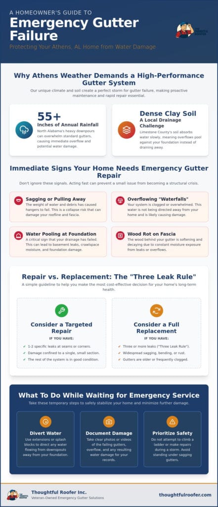 Emergency Gutter Repair in Athens, AL: Fast Protection for Your Home
