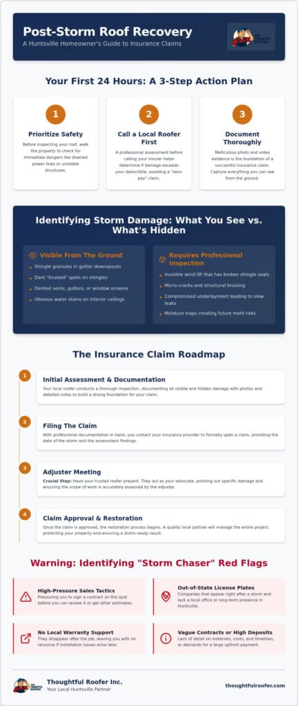 Roof Insurance Claim Process After a Storm in Huntsville: The 2026 Homeowner’s Guide