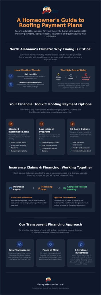 Roofing Payment Plans in Huntsville, AL: The Thoughtful Guide to Affordable Protection (2026)