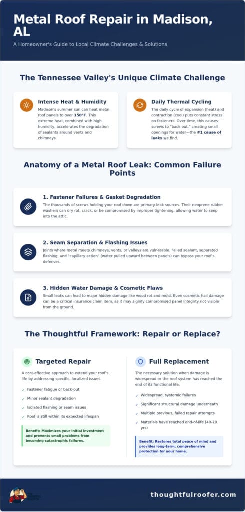 Expert Metal Roof Repair in Madison, AL: Protecting Your Home’s Longevity