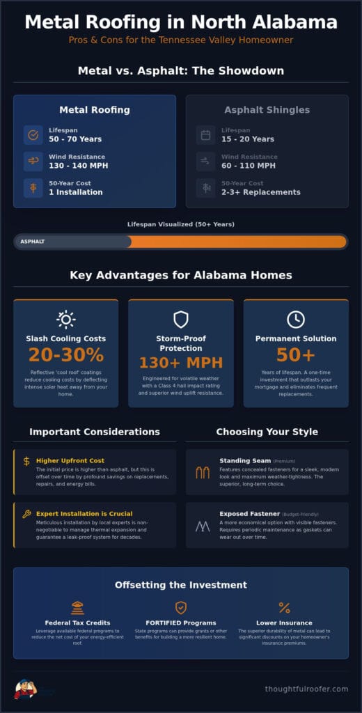 Metal Roofing Pros and Cons in Alabama: Is It Worth the Investment?