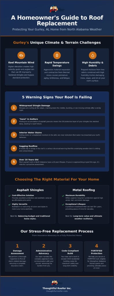 Roof Replacement in Gurley, AL: The Thoughtful Homeowner’s Guide (2026)
