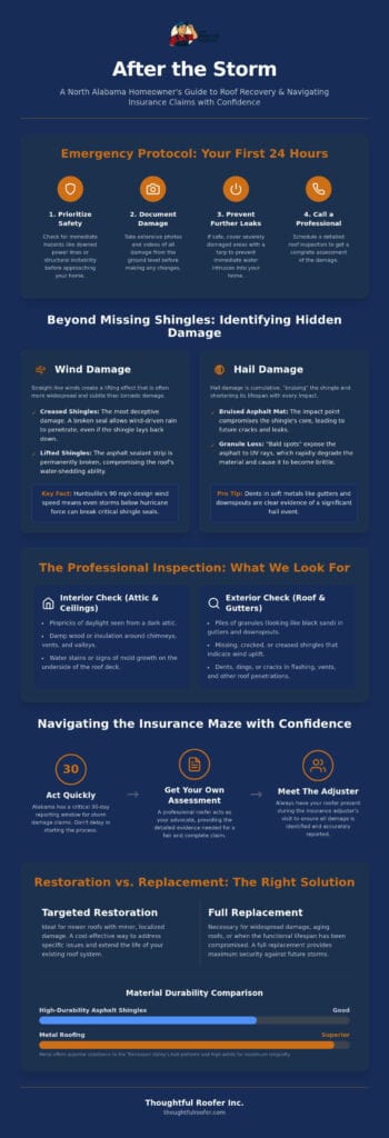 Storm Damage Roof Repair in Huntsville: The Thoughtful Homeowner’s Recovery Guide (2026)