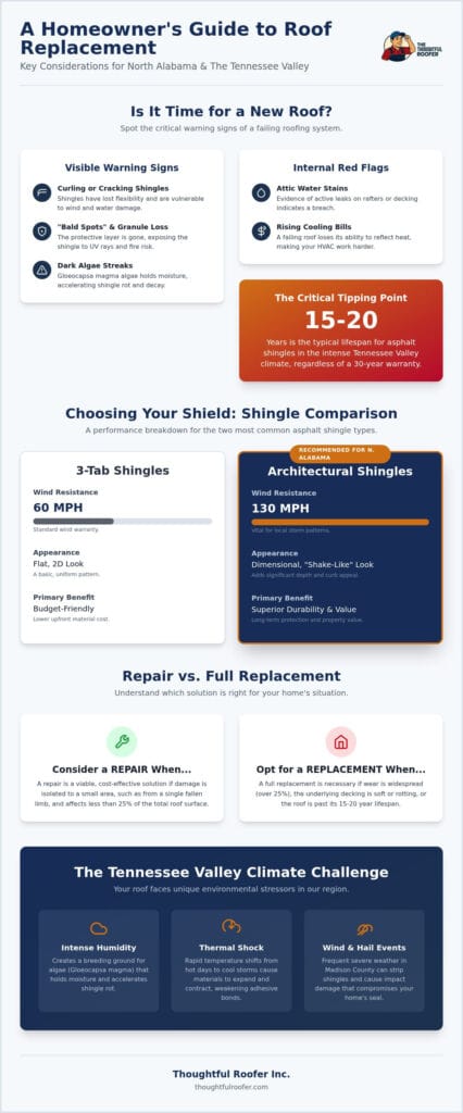 Asphalt Shingle Roof Replacement in Huntsville, AL: The 2026 Homeowner’s Guide