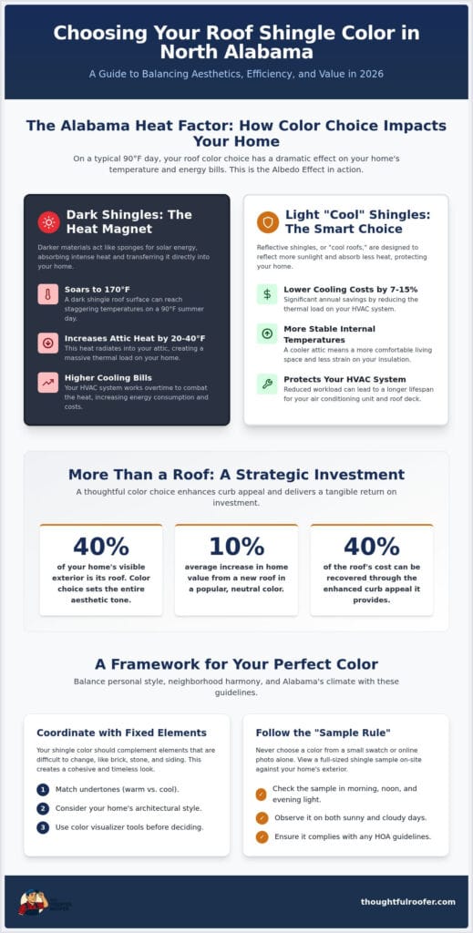 Choosing the Right Shingle Color: 2026 Alabama Guide
