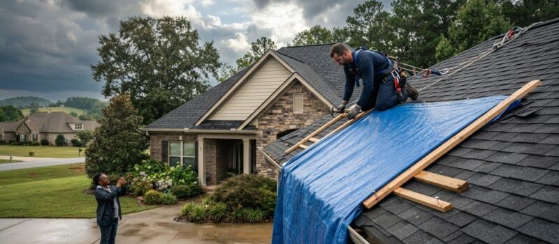 How to Secure a Roof Tarp Before a Storm: A Safe Homeowner Guide