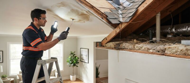 How to Trace a Roof Leak Stain on Your Ceiling to Its Source