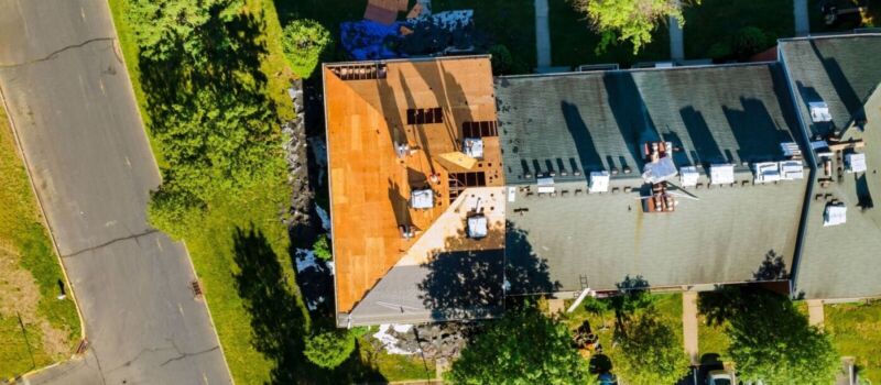 Roof construction removal of old roof